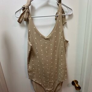 Old Navy Tan V-Neck Bodysuit - Never worn!